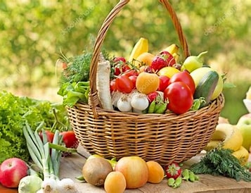 Panier de fruits & légumes issus de l'agriculture raisonnée